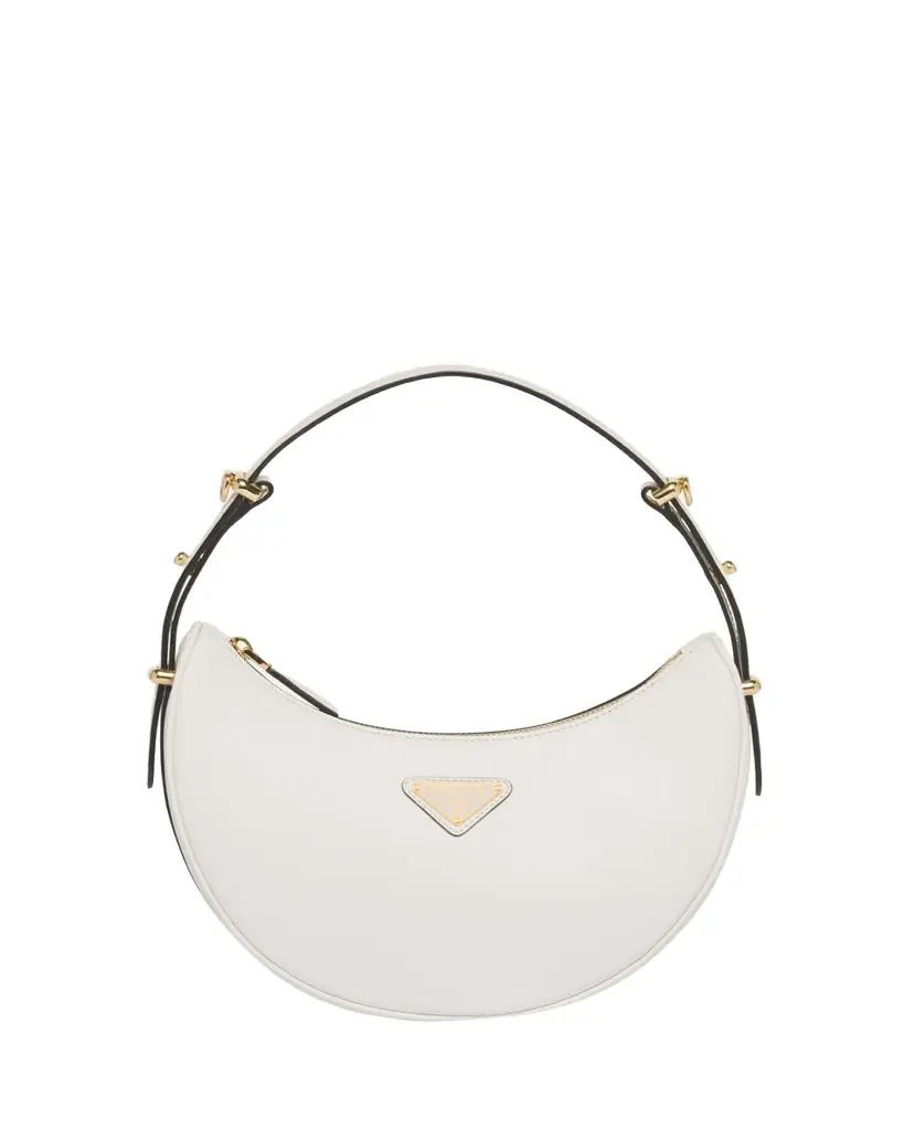 Prada Zip Calf Leather Shoulder Bag