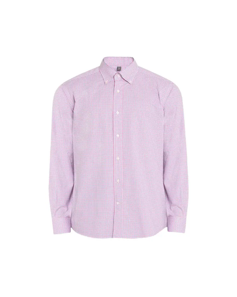 Bergdorf Goodman Men's Cotton Micro-Check Sport Shirt