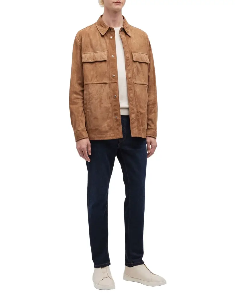 ZEGNA Men's 5-Pocket Dark Wash Denim Jeans