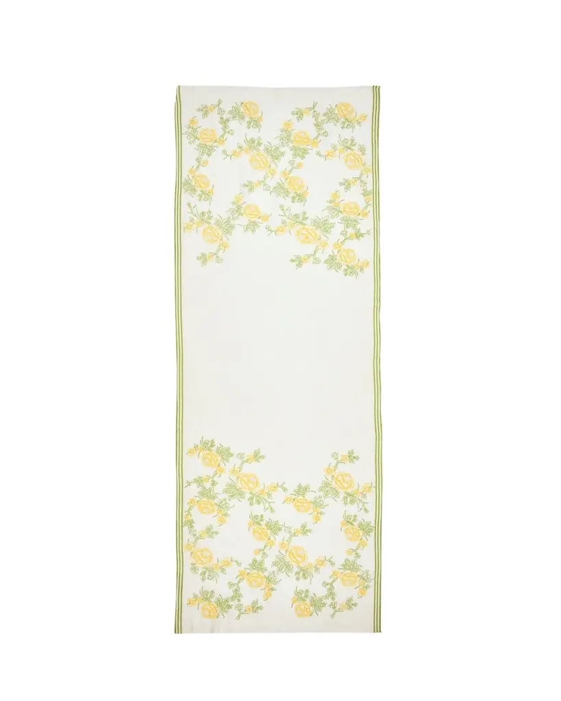 Janavi India Colorful Floral Merino Wool & Silk Scarf