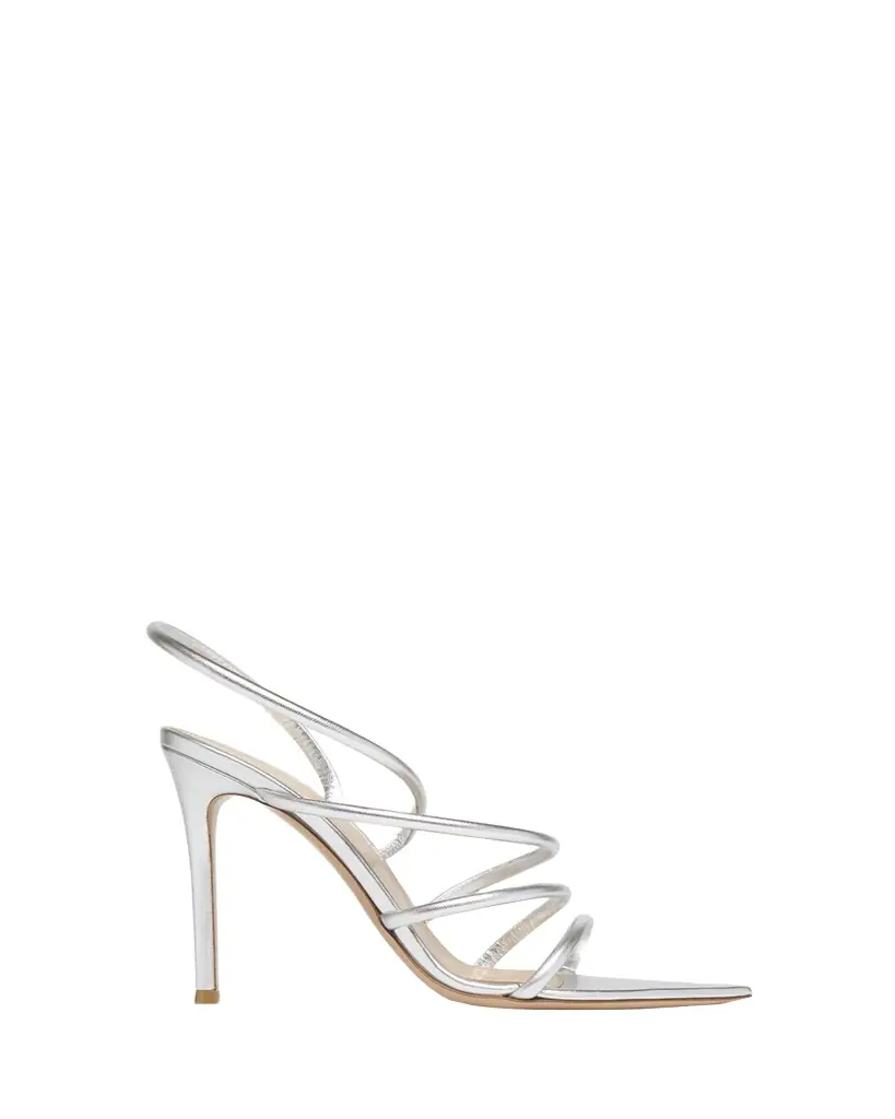 Gianvito Rossi Metallic Leather Strappy Sandals