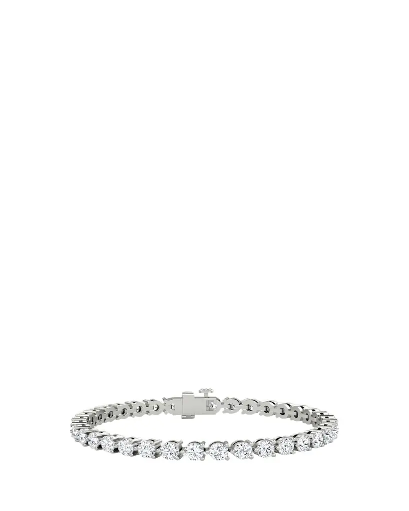 VRAI 14K White Gold Round Lab Grown Diamond Tennis Bracelet, 8.50tcw