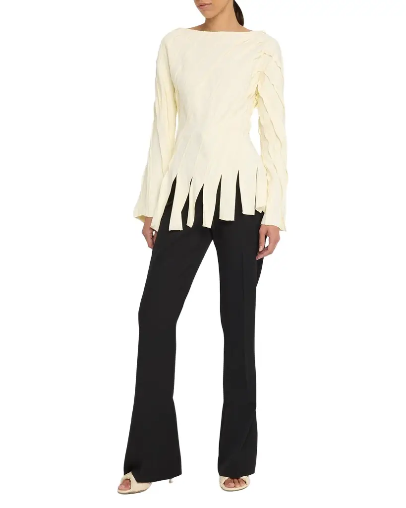 Bottega Veneta Wool Twill Flare Trousers