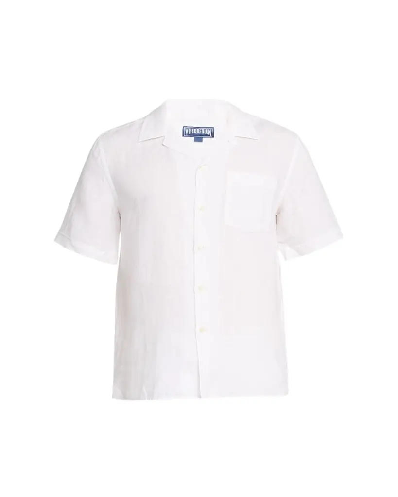 Vilebrequin Men's Garment-Dyed Linen Camp Shirt