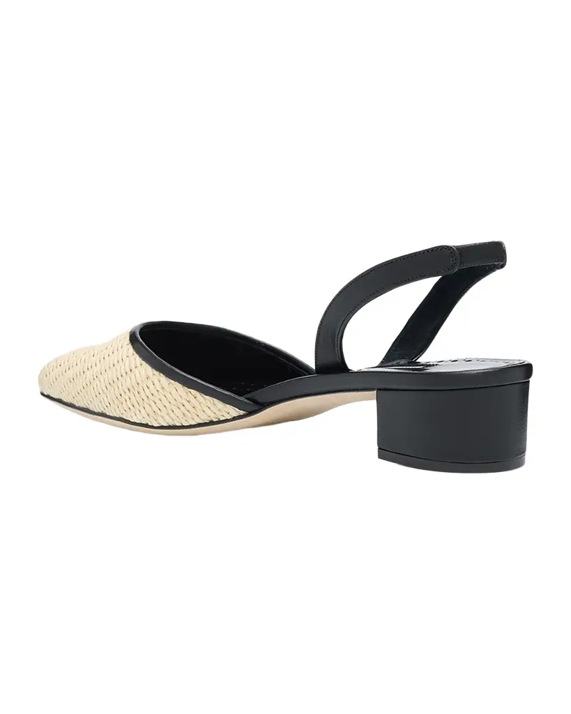 Manolo Blahnik Woven Slingback Ballerina Pumps