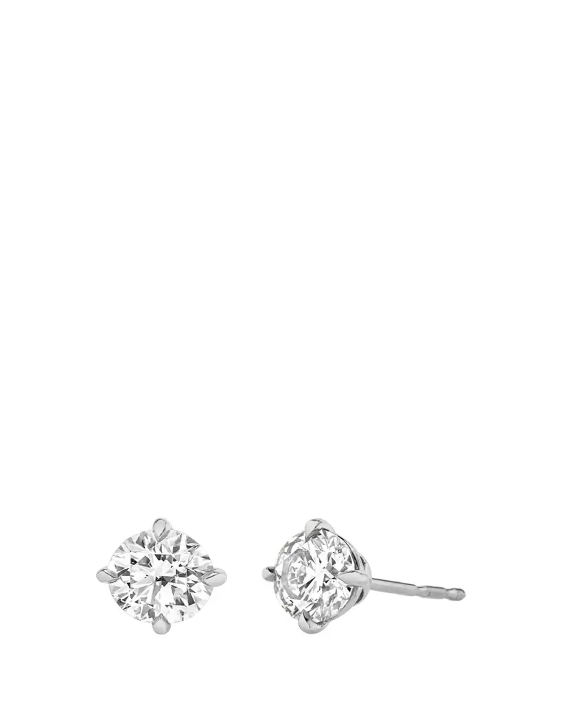 VRAI 14K Gold Brilliant Round Solitaire Lab Grown Diamond Stud Earrings, 3.00tcw