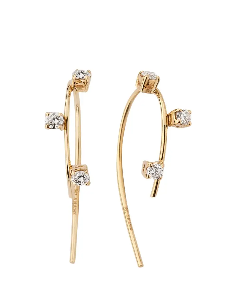 Lana 14K Gold Mini Solo Hooked On Hoop Earrings