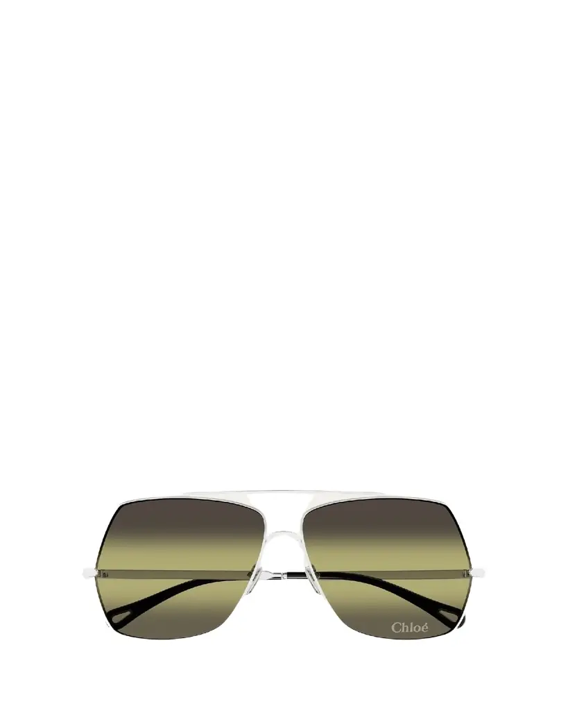 Chloe Gradient Aviator Metal Sunglasses