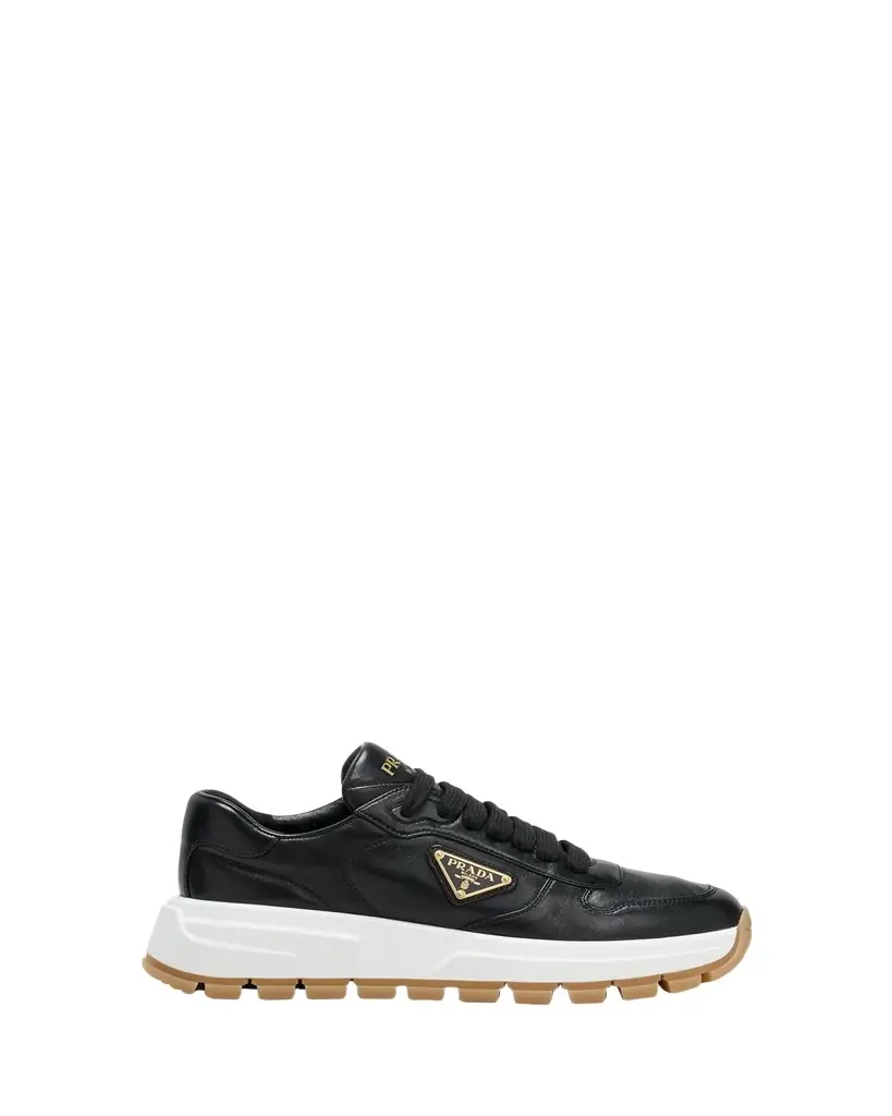 Prada Leather Logo Runner Sneakers