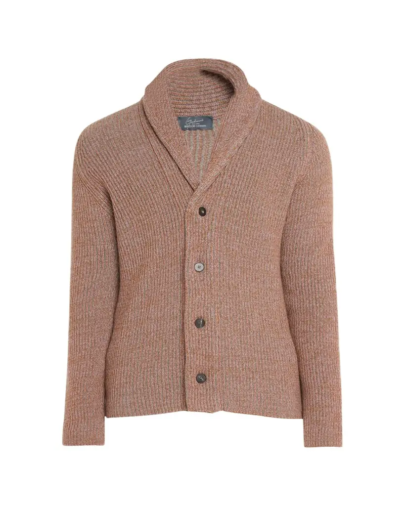 Bergdorf Goodman Men's Cashmere Tricolor Rib Cardigan Sweater