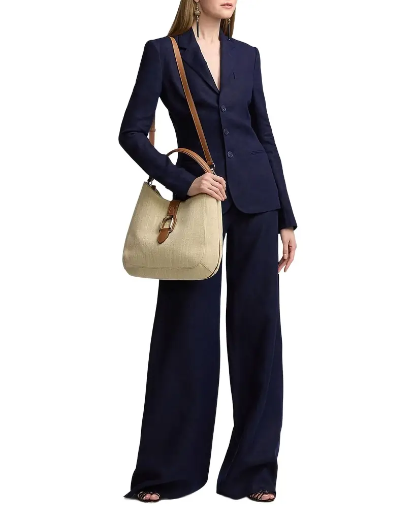 Ralph Lauren Collection Daria Linen Wide-Leg Pants