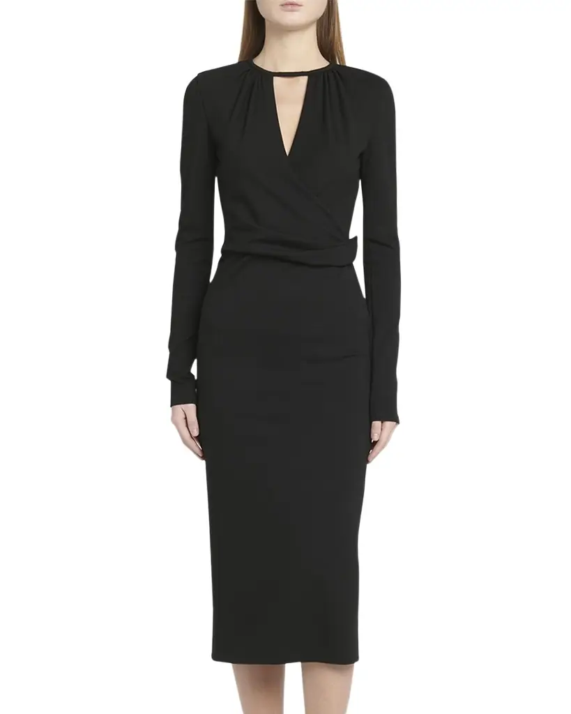 Giorgio Armani Keyhole Milano Jersey Sheath Dress