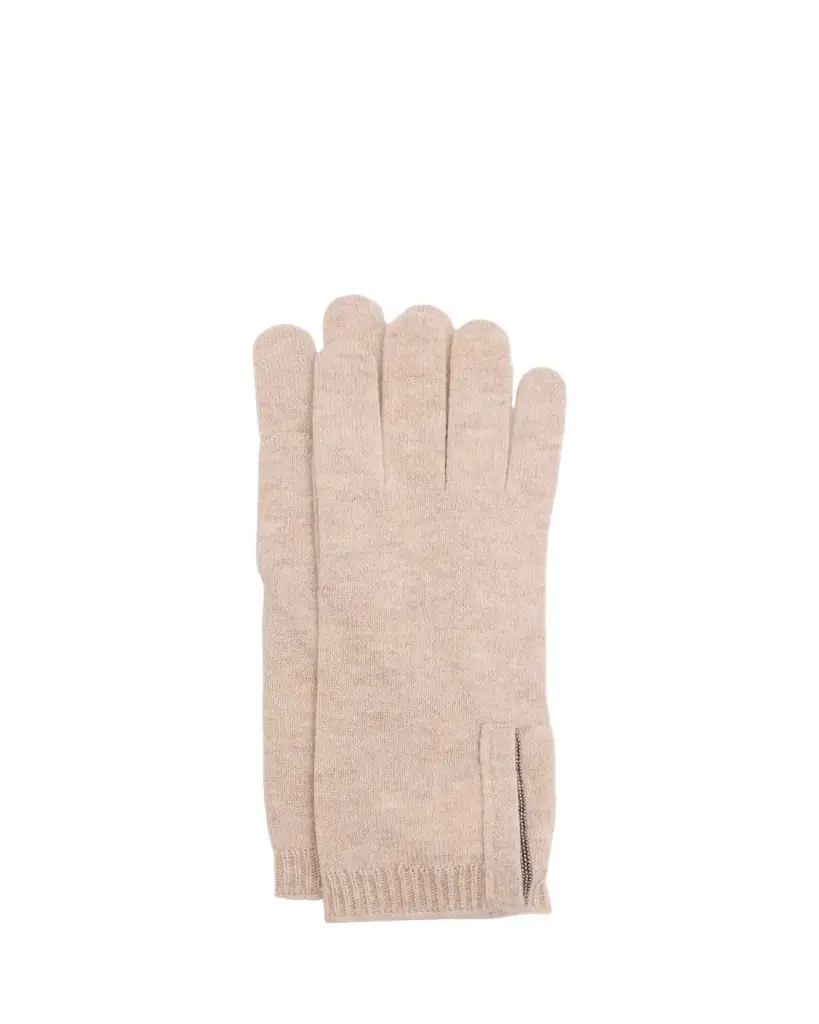 Brunello Cucinelli Cashmere Glove with Monili Detail
