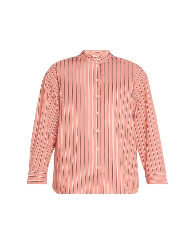 Eres Bonheur Striped Cotton Sleep Shirt