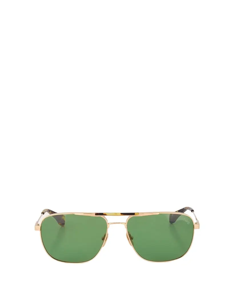 Hoorsenbuhs Tortoise & Golden Titanium Aviator Sunglasses