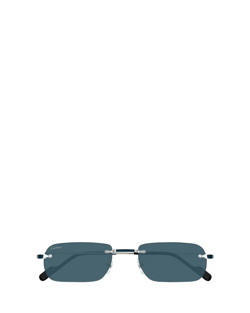 Cartier Men's Nylon & Metal Rectangle Sunglasses