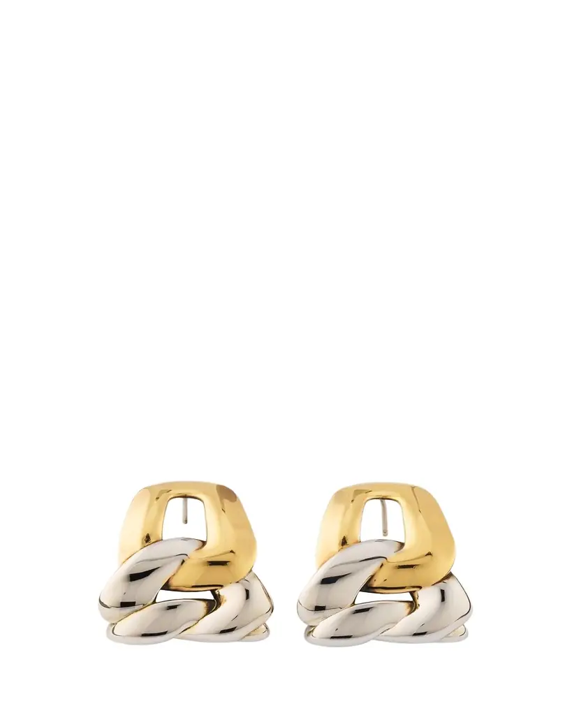 McQueen Two-Tone Chain Earrings