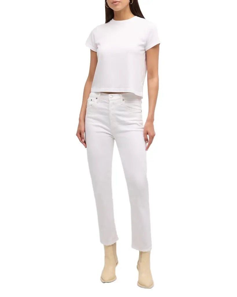 AGOLDE Adine Cropped Short Sleeve Tee