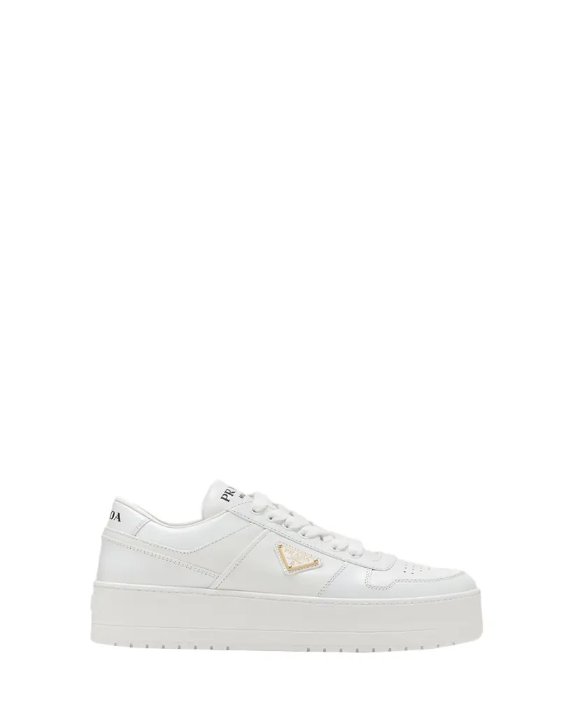 Prada Downtown Leather Low-Top Sneakers
