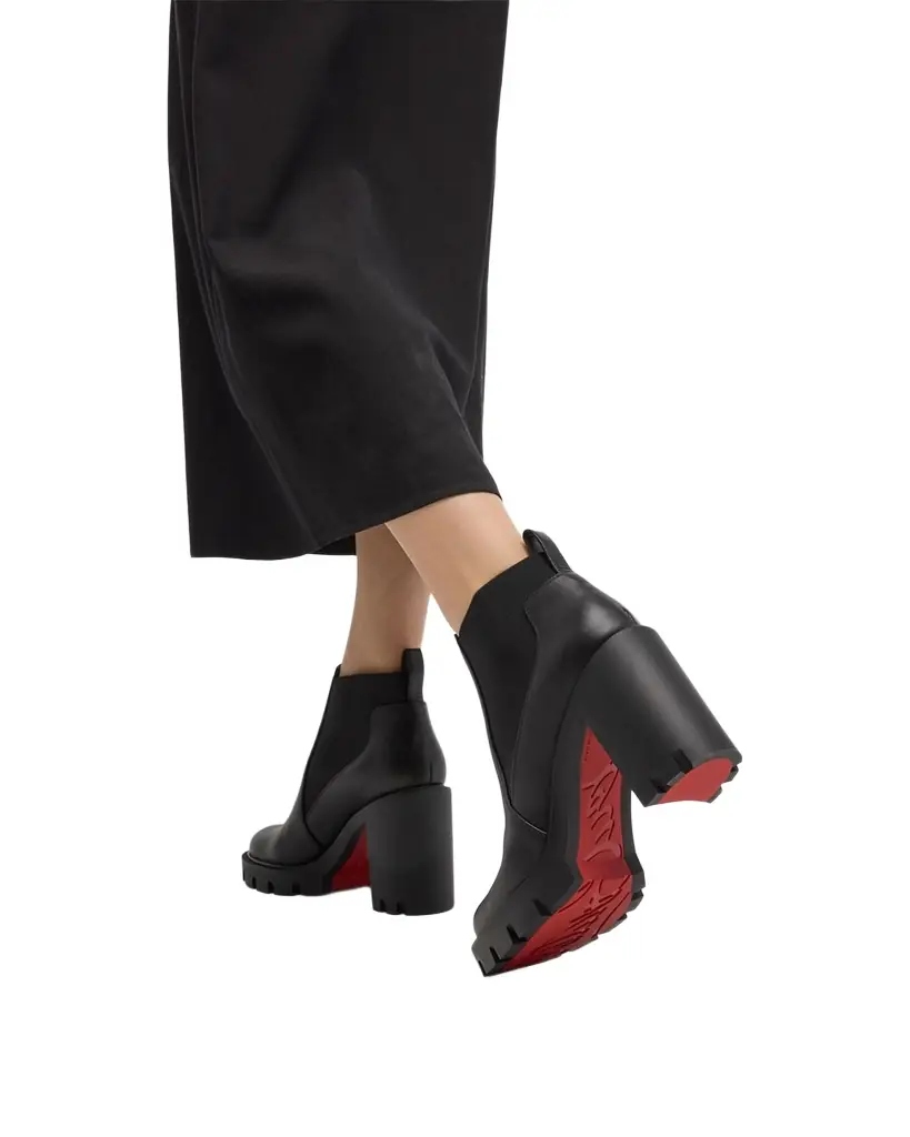 Christian Louboutin 70mm Marchacroche Leather Chelsea Booties