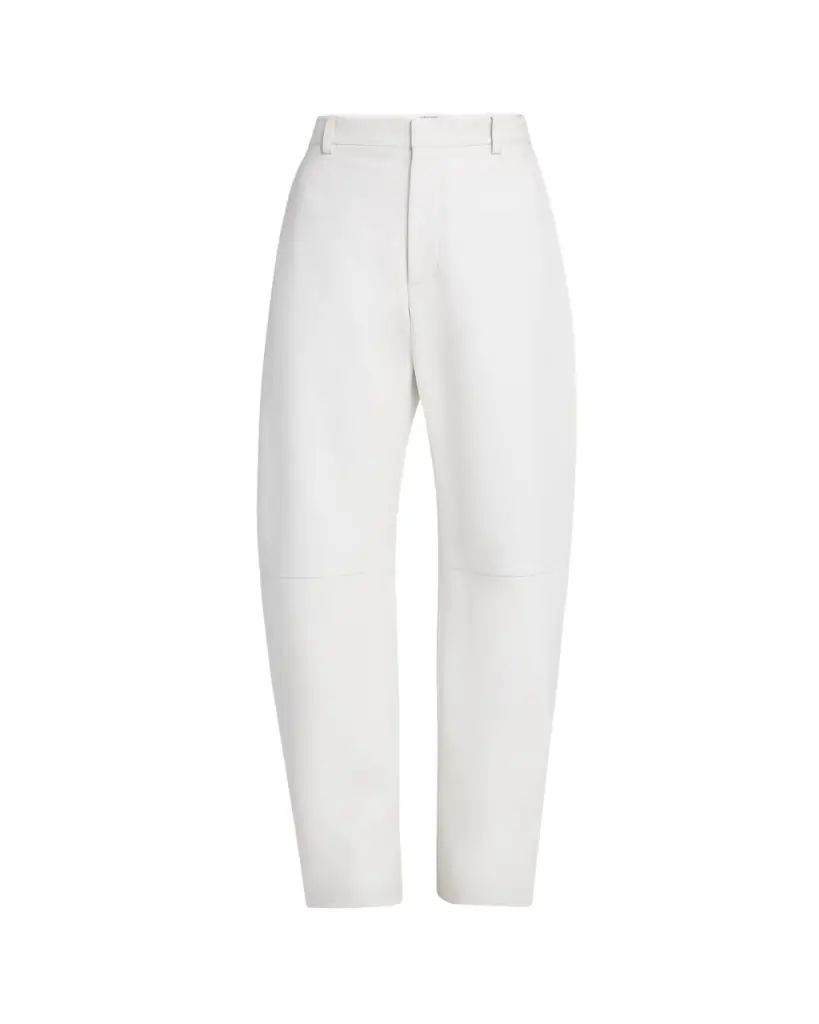 Bottega Veneta Napa Leather Rounded Leg Trousers