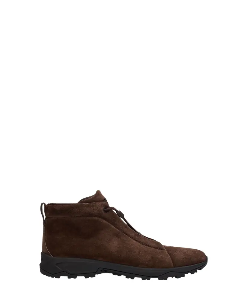 ZEGNA Men's Triple Stitch Vetta Suede Boots