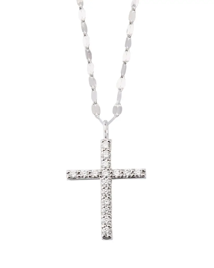 Lana 14K Yellow Gold Flawless Everyday Diamond Cross Necklace