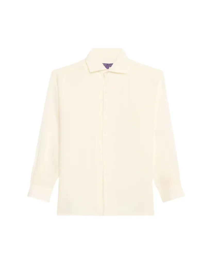 Ralph Lauren Collection Capri Button Down Linen Voile Shirt