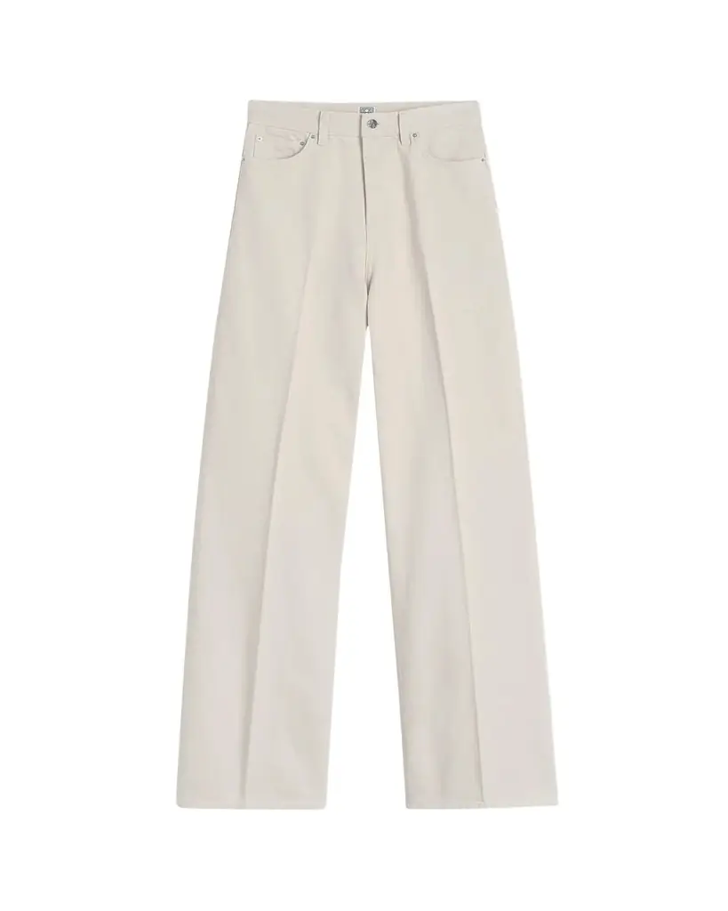 Toteme High-Rise Straight-Leg Press-Creased Denim Jeans