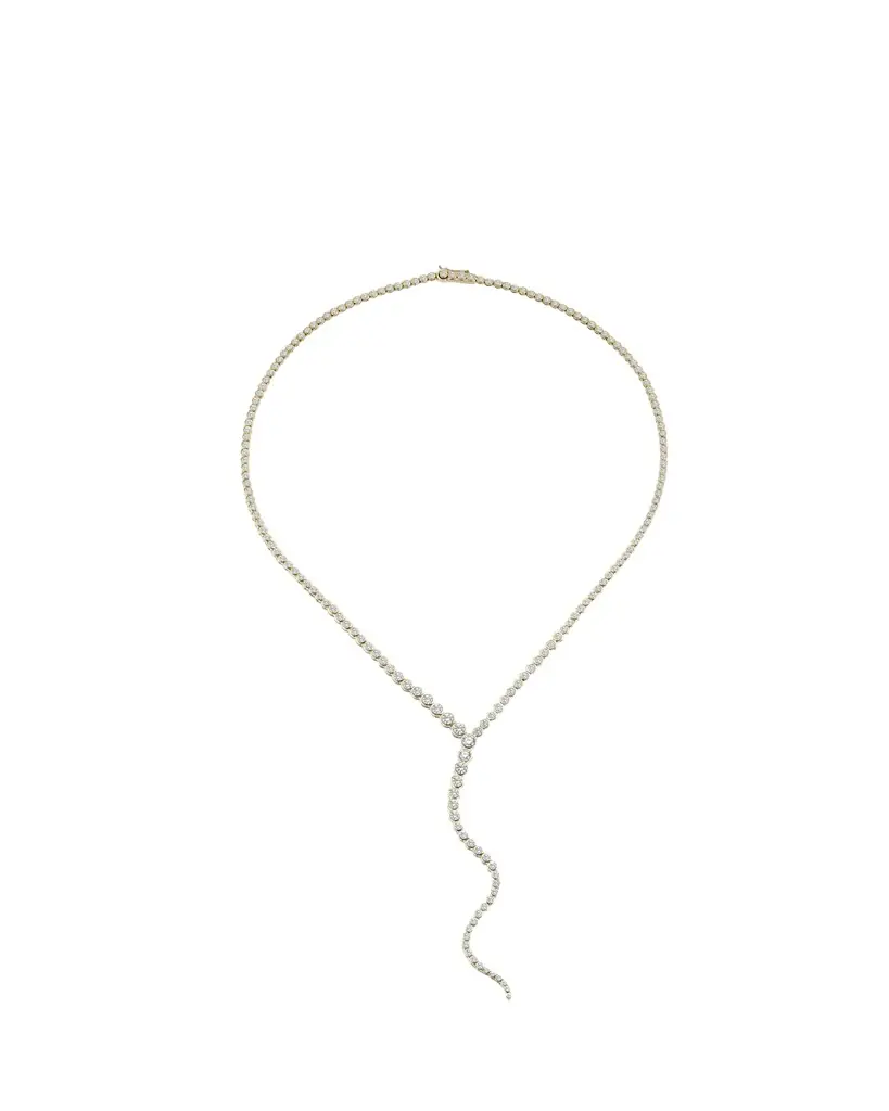 ONDYN Vega Y Drop Necklace with Diamonds