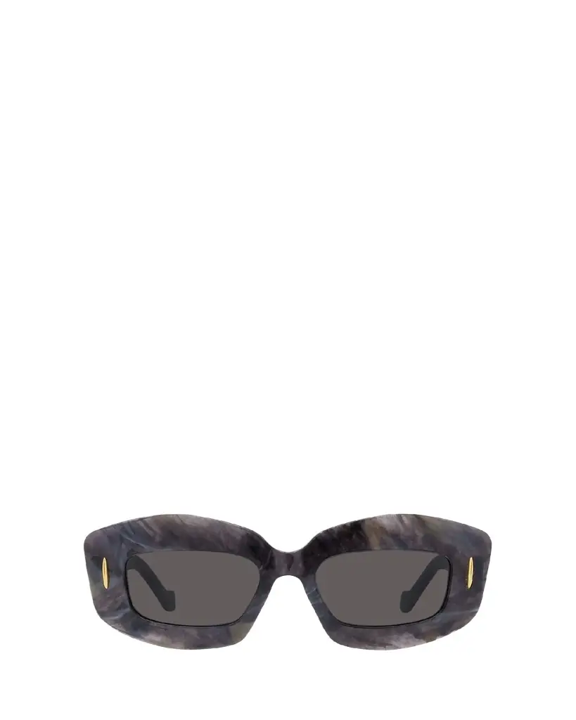 Loewe Silver Screen Chunky Acetate Rectangle Sunglasses