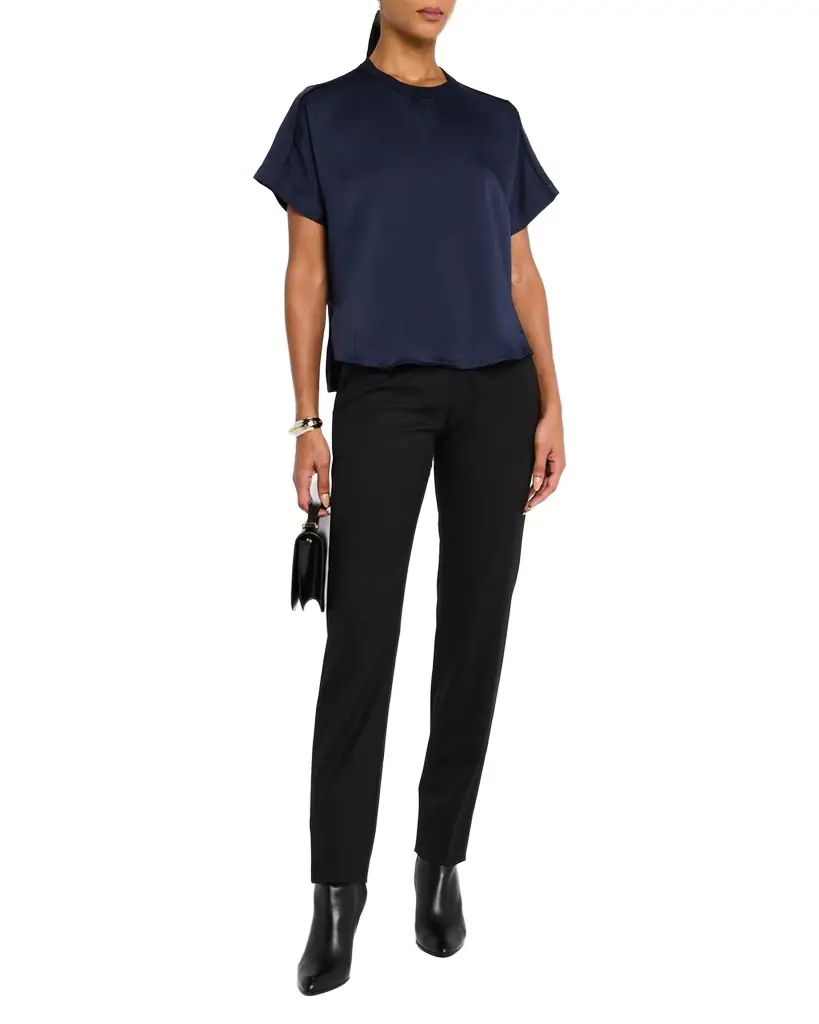 SIMKHAI Addy Short-Sleeve Knit T-Shirt