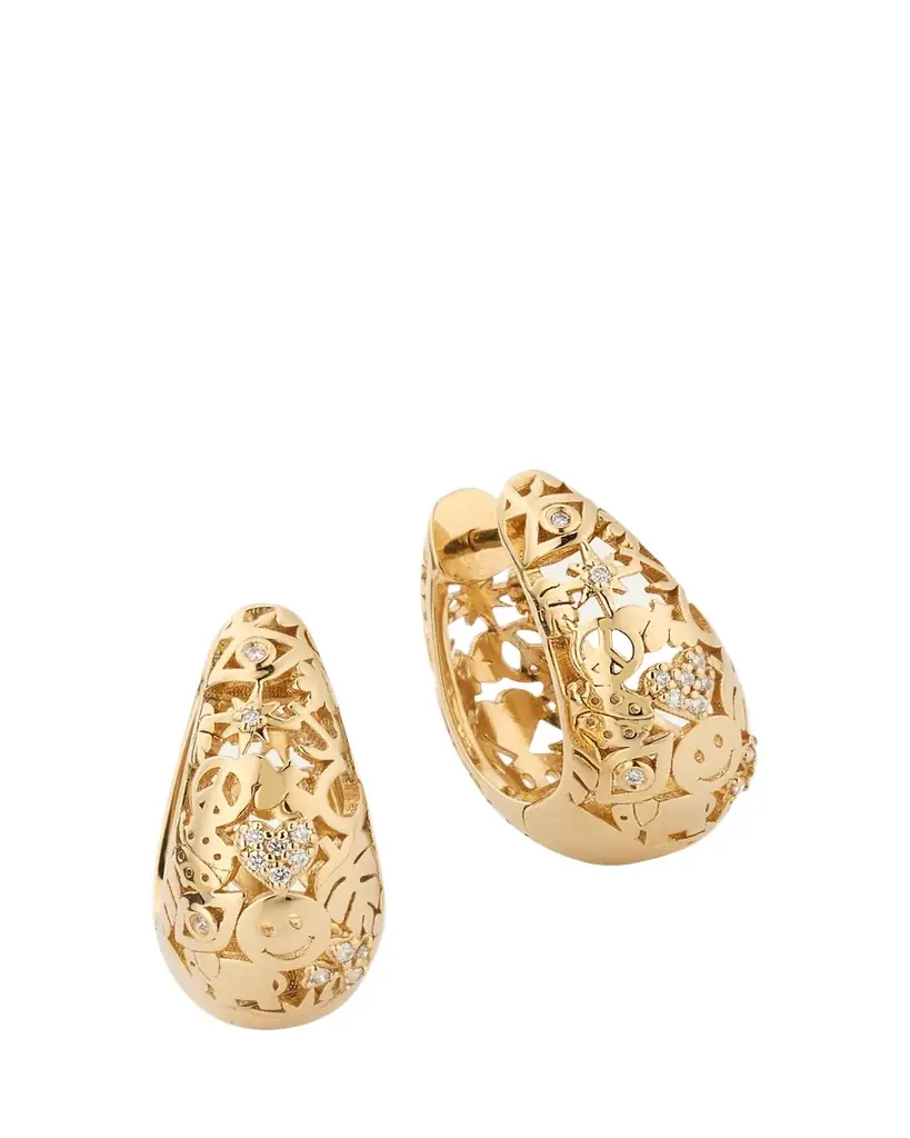 Sydney Evan Icon Wallpaper Domed Huggie Earrings