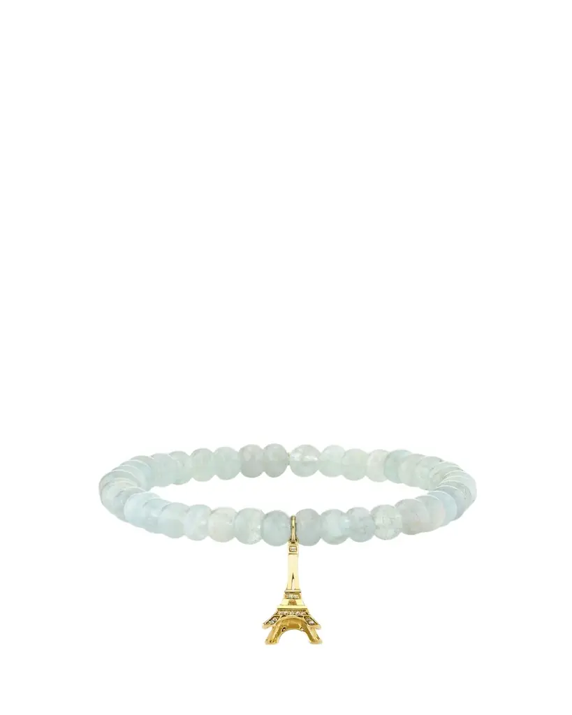 Sydney Evan 14K Yellow Gold Diamond Eiffel Tower Charm