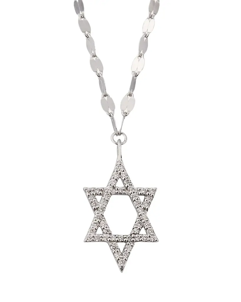 Lana 14K Gold Flawless Star of David Pendant Necklace with Jump Ring, 16-18"L