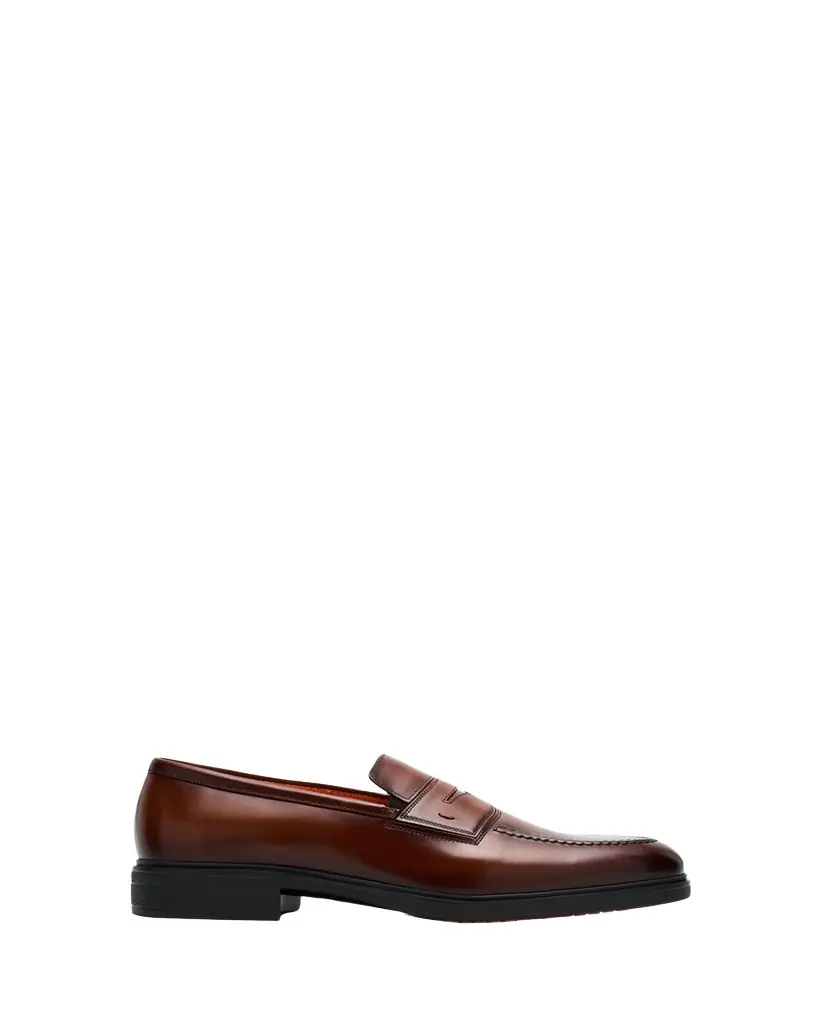 Santoni Men's Easy Leather Penny Loafers