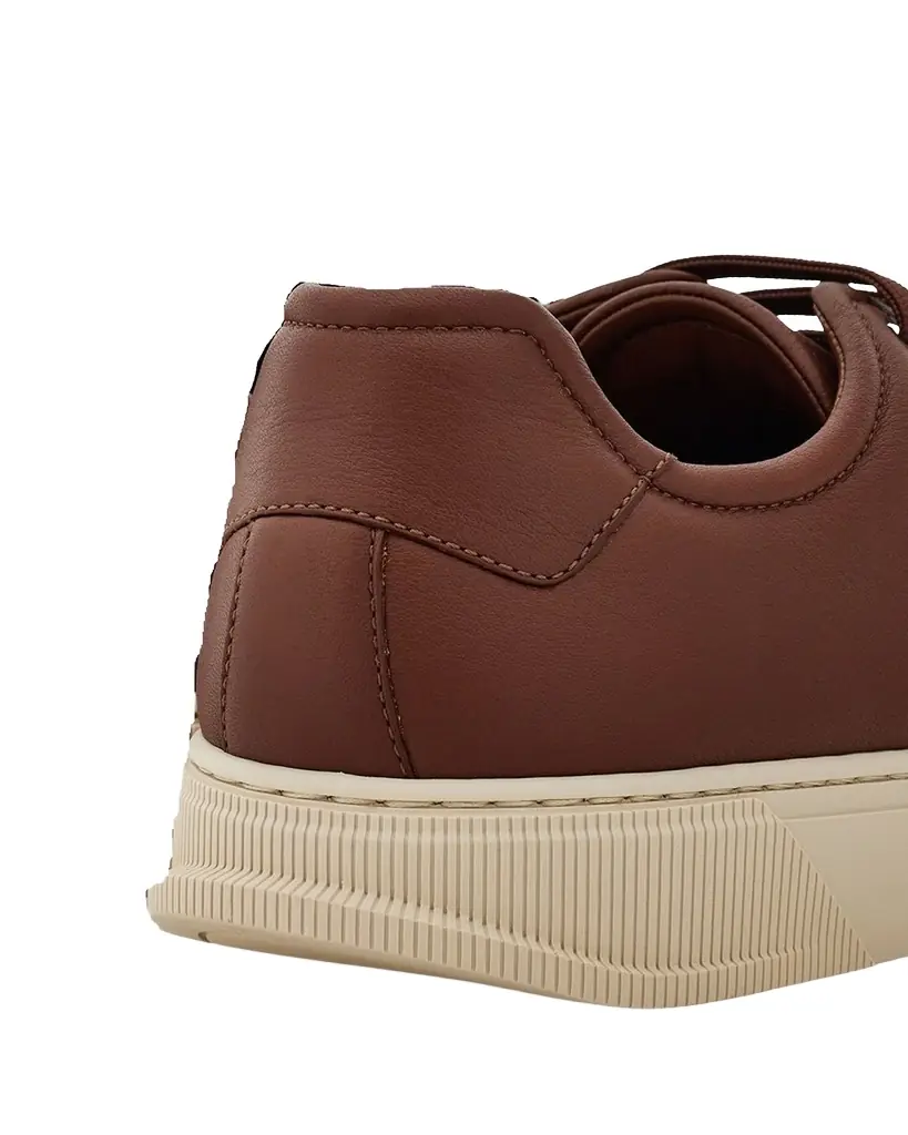 Ferragamo Men's Bruce Deerskin Leather Low-Top Sneakers