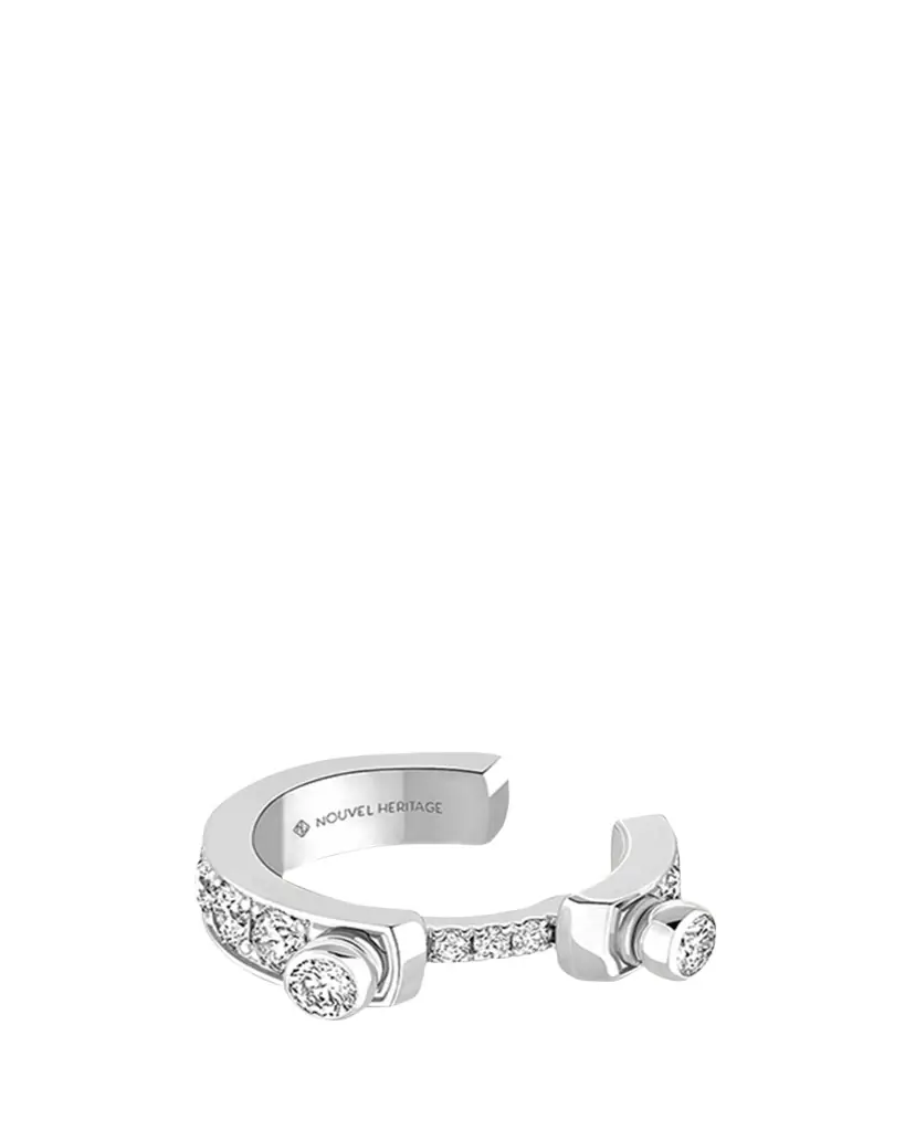 Nouvel Heritage 18K Eternity Tuxedo Ear Cuff, Single