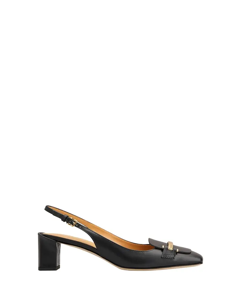 Tod's Leather Bar Slingback Pumps