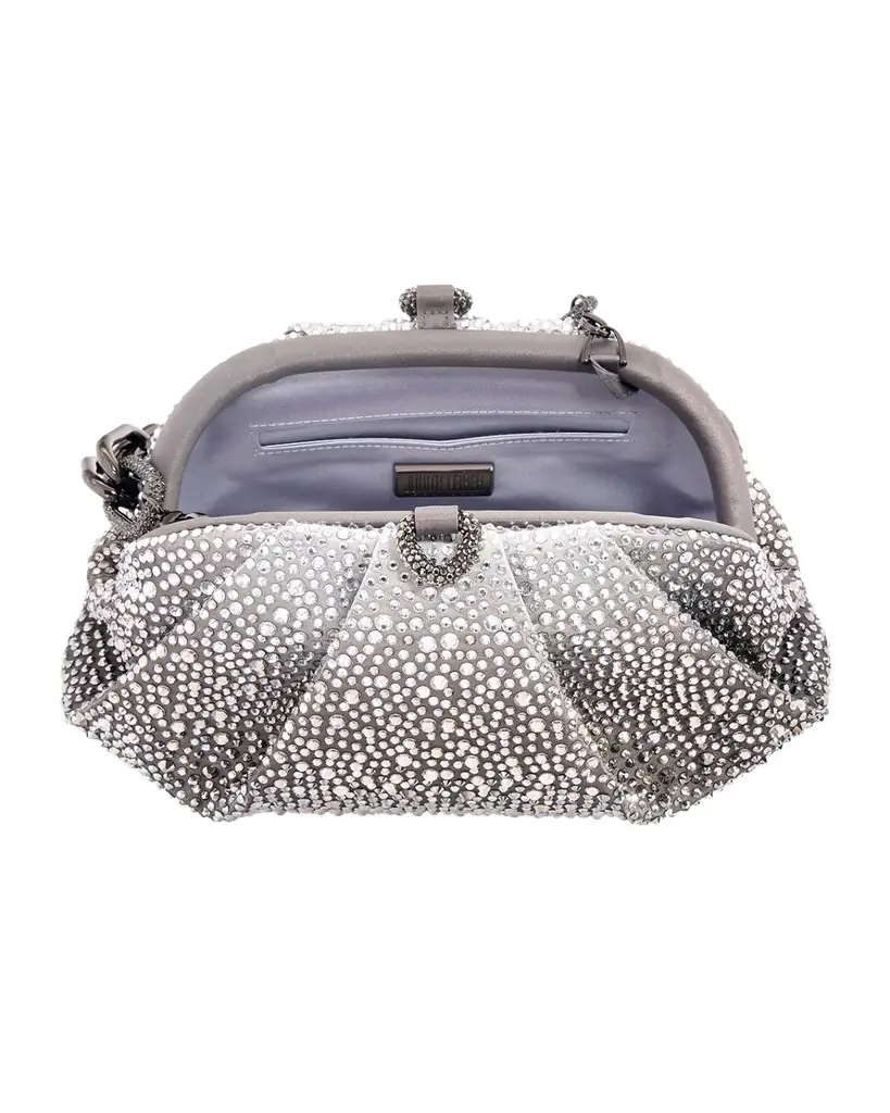 Judith Leiber Couture Gemma Pleated Ombré Crystal Top-Handle Bag