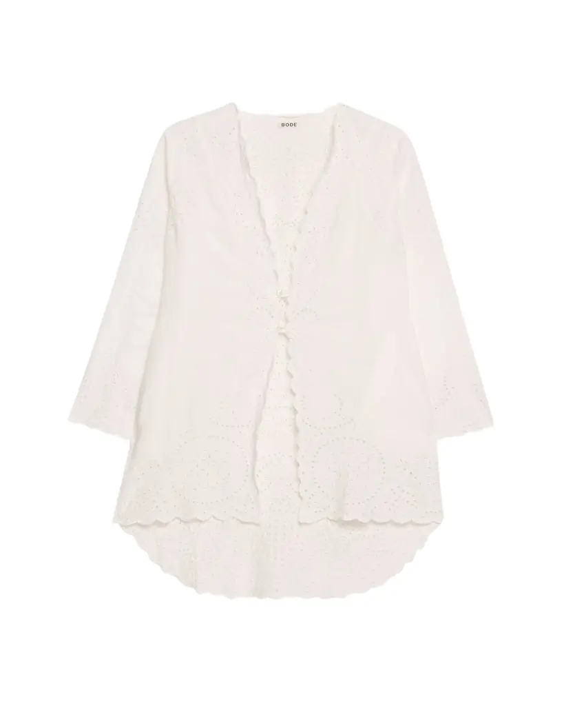 Bode Belvoir Broderie Anglaise Lace Top