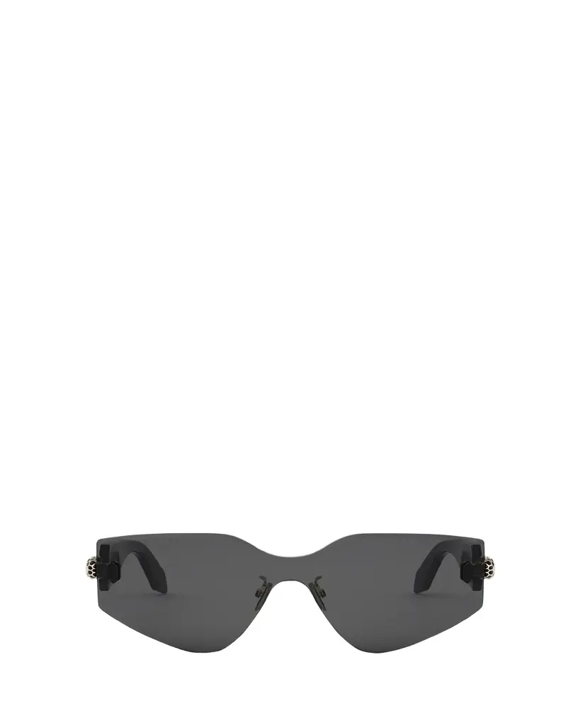 BVLGARI Serpenti Rimless Metal & Nylon Shield Sunglasses
