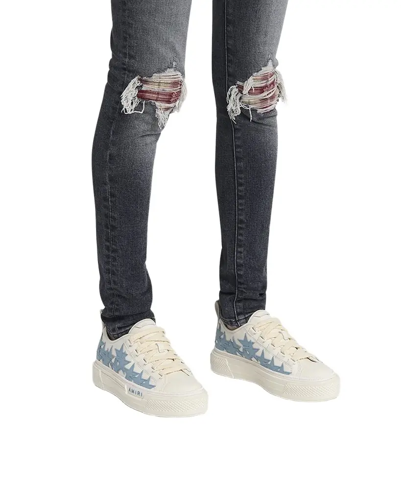 Amiri Stars Low-Top Leather Sneakers