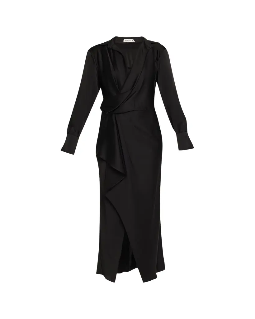 SIMKHAI Talita Drape-Front Midi Dress