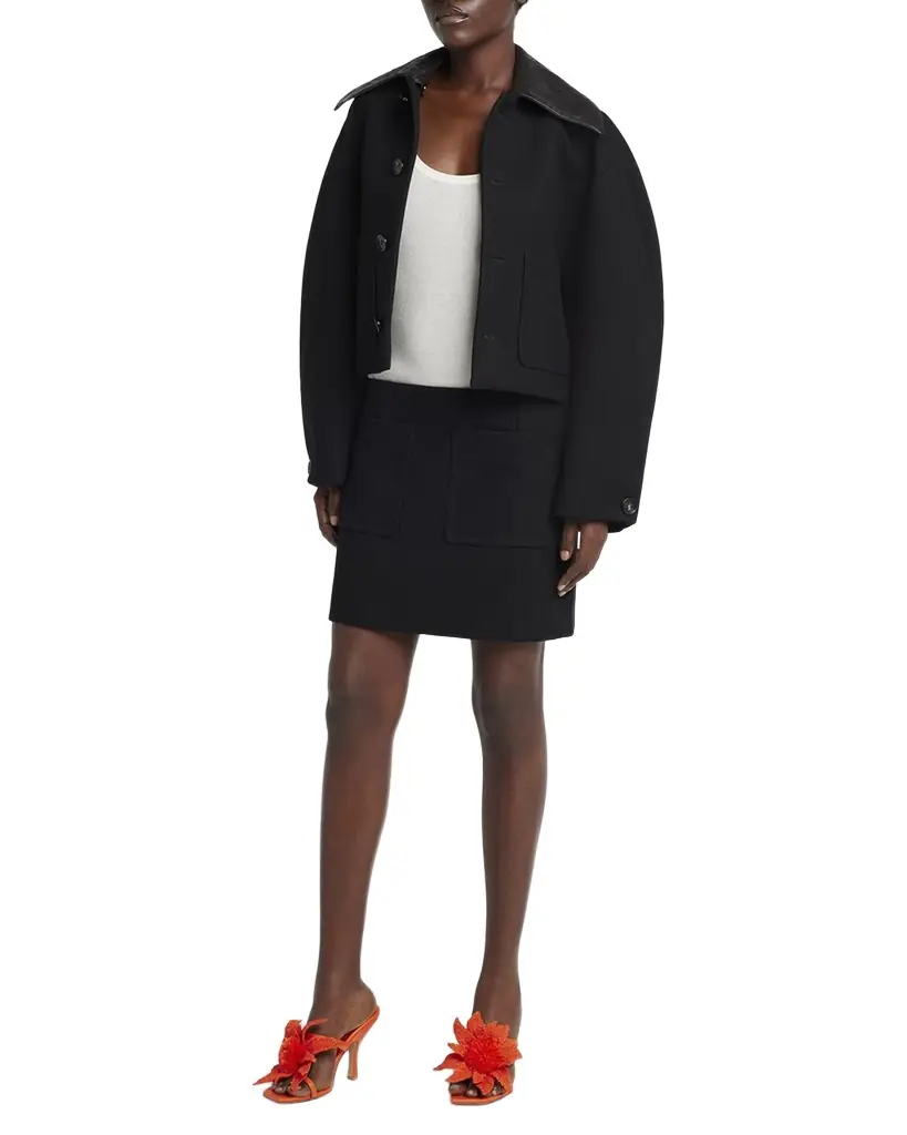 Bottega Veneta Front-Pockets Mini Pencil Skirt