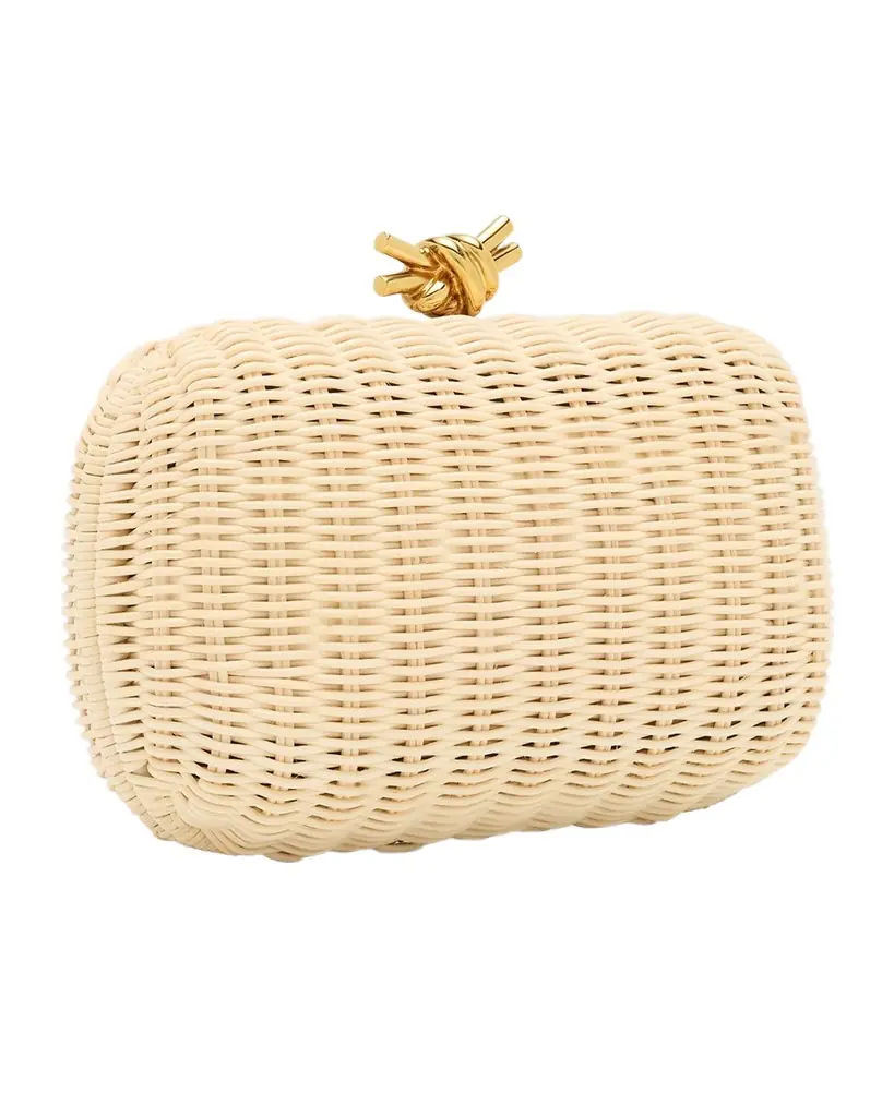 Bottega Veneta Knot Chain Rattan Crossbody Bag - Women's Bags