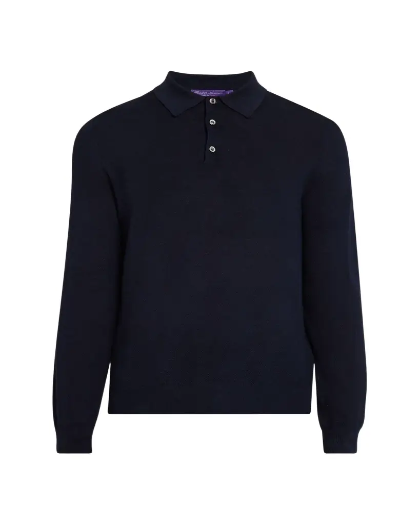 Ralph Lauren Purple Label Men's Silk-Cotton Polo Shirt