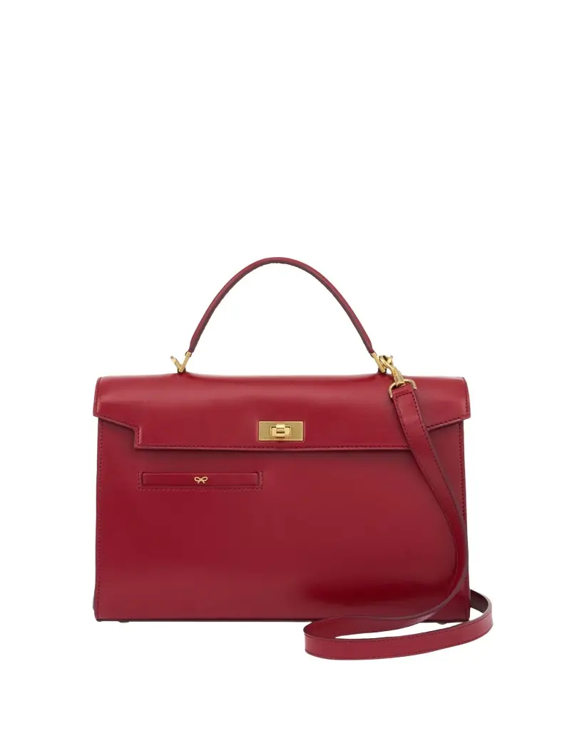 Anya Hindmarch Mortimer Shiny Leather Top-Handle Bag