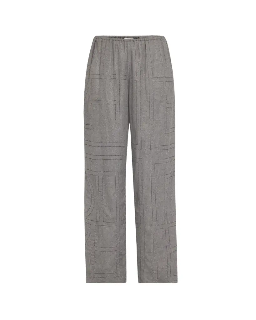 Toteme Monogram Flannel Pajama Bottoms