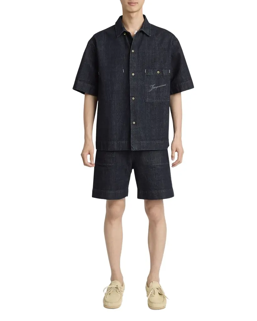 Jacquemus Men's de-Nîmes Denim Shirt